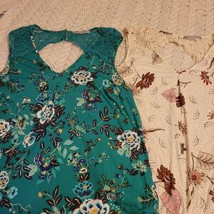 Two Tops, Danielrainn  From Stitchfix Lace Trim Summer Tunics,  1X